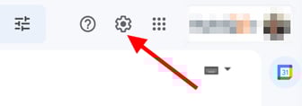 Icono del engranaje de Gmail para editar una firma de correo