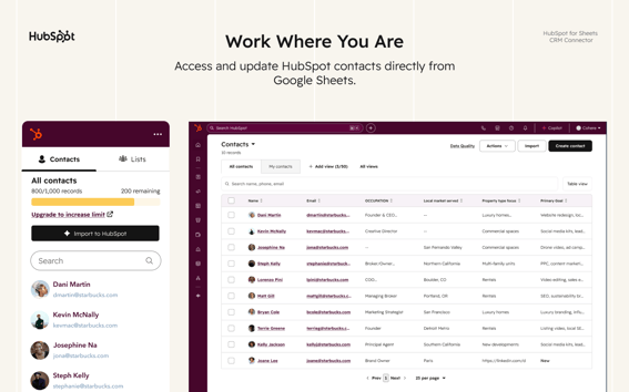 Trabaja desde donde estás en Google Sheets