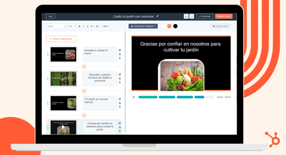 Ejemplo de un video generado con el creador de videoclips de HubSpot.