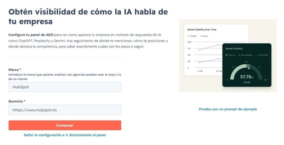 Configuración HubSpot AEO