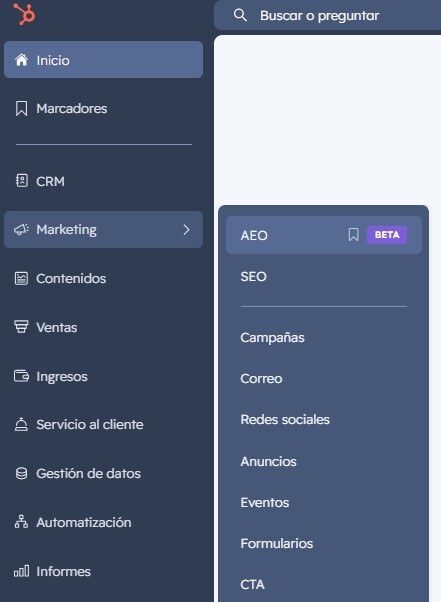 Acceso HubSpot AEO