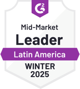 medalla de líder en LatAm de G2crowd
