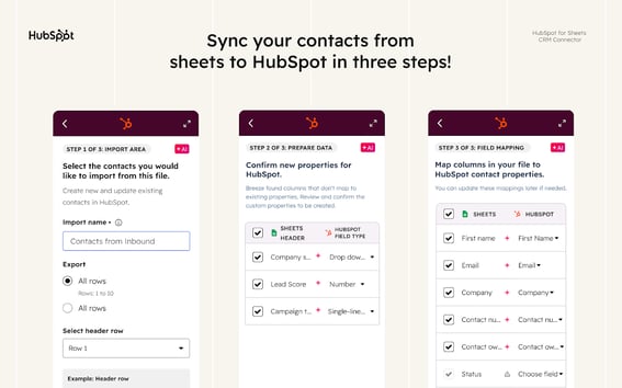 Sincroniza tus contactos desde Google Sheets a HubSpot