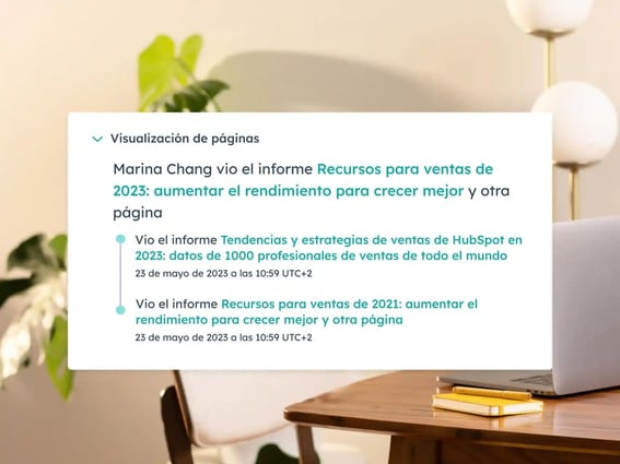 Consulta qué páginas ven los prospectos para adaptar los puntos de contacto de tu estrategia.