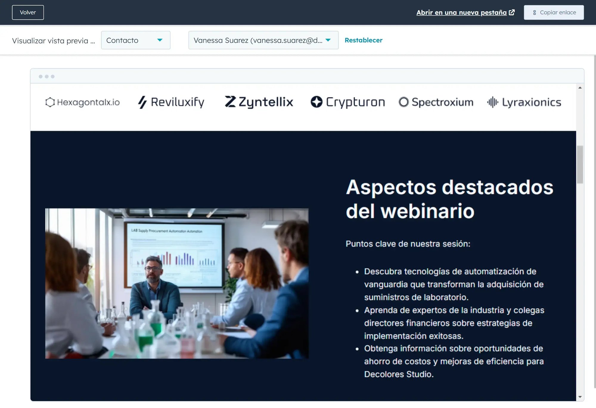 content-personalization-token-landingpage-ES