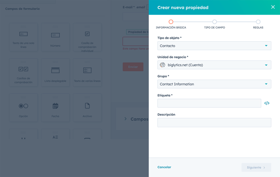Ejemplo de integración de formulario en CMS