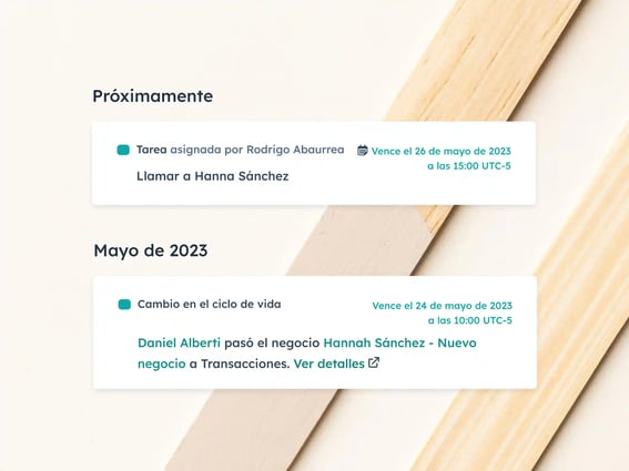 notificaciones de tareas en HubSpot