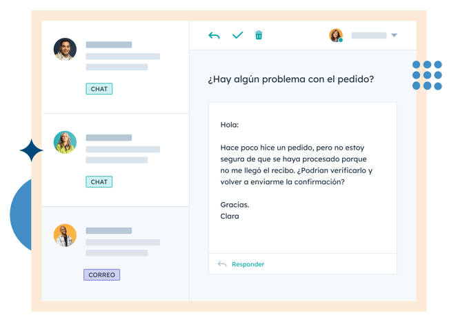 Service Hub Live chat with frame ES