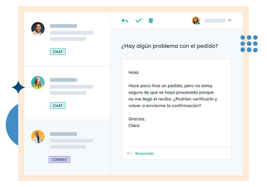 Service Hub Live chat with frame ES