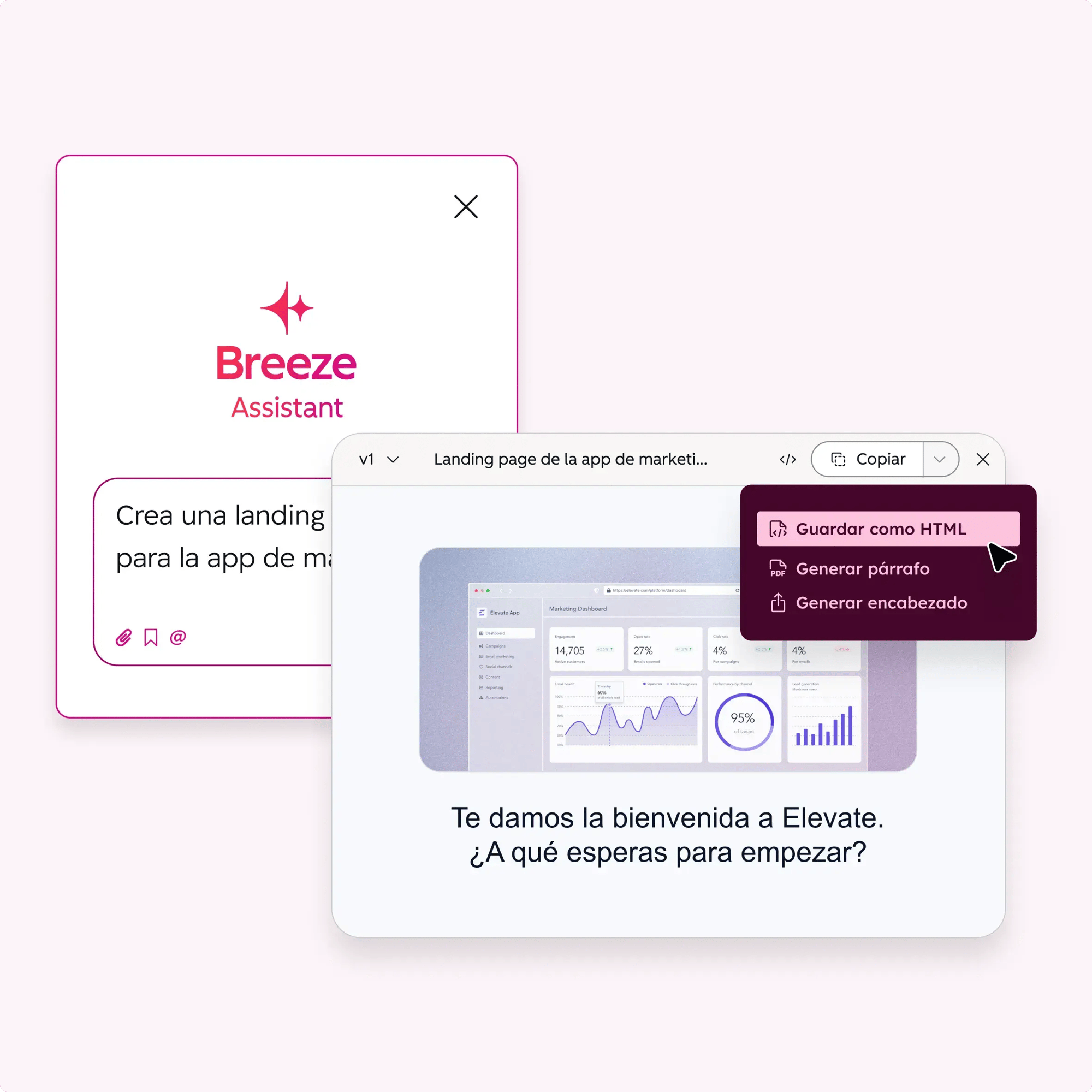sui que muestra artefactos del asistente de Breeze
