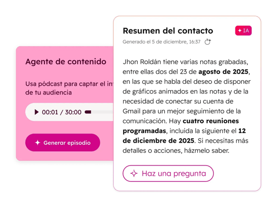 Interfaz de las funciones de Breeze