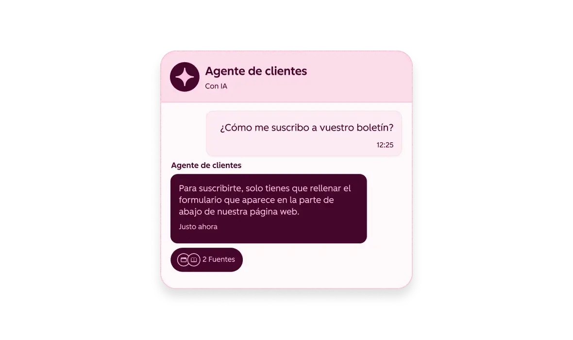 &nbsp;Imagen de ejemplo de customer agent
