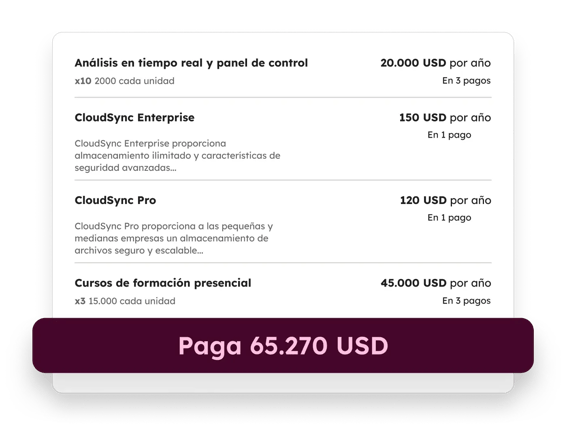 Resumen de un pago
