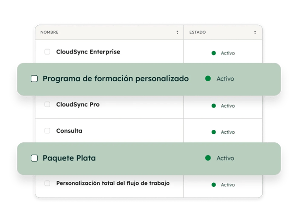 La interfaz de usuario CPQ de HubSpot muestra cotizaciones personalizables