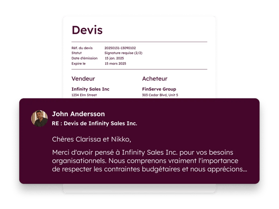 Interfaz de generación de cotizaciones