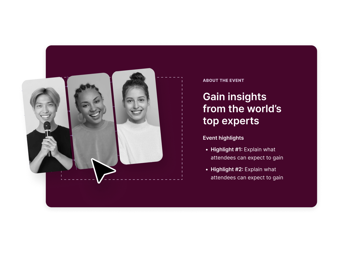 Interfaz de arrastrar y soltar del creador de páginas web de HubSpot