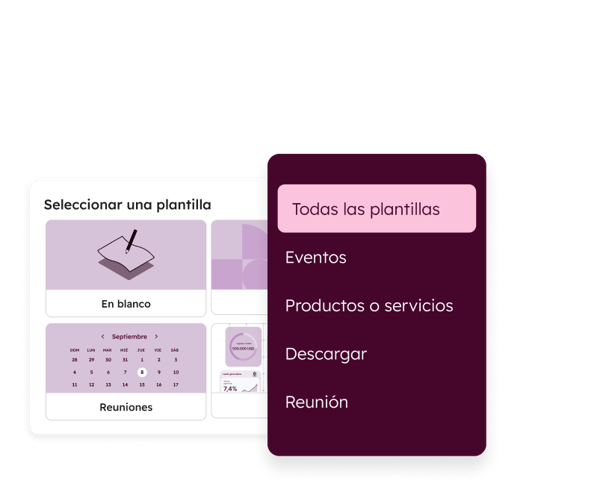 biblioteca de plantillas para páginas de aterrizaje
