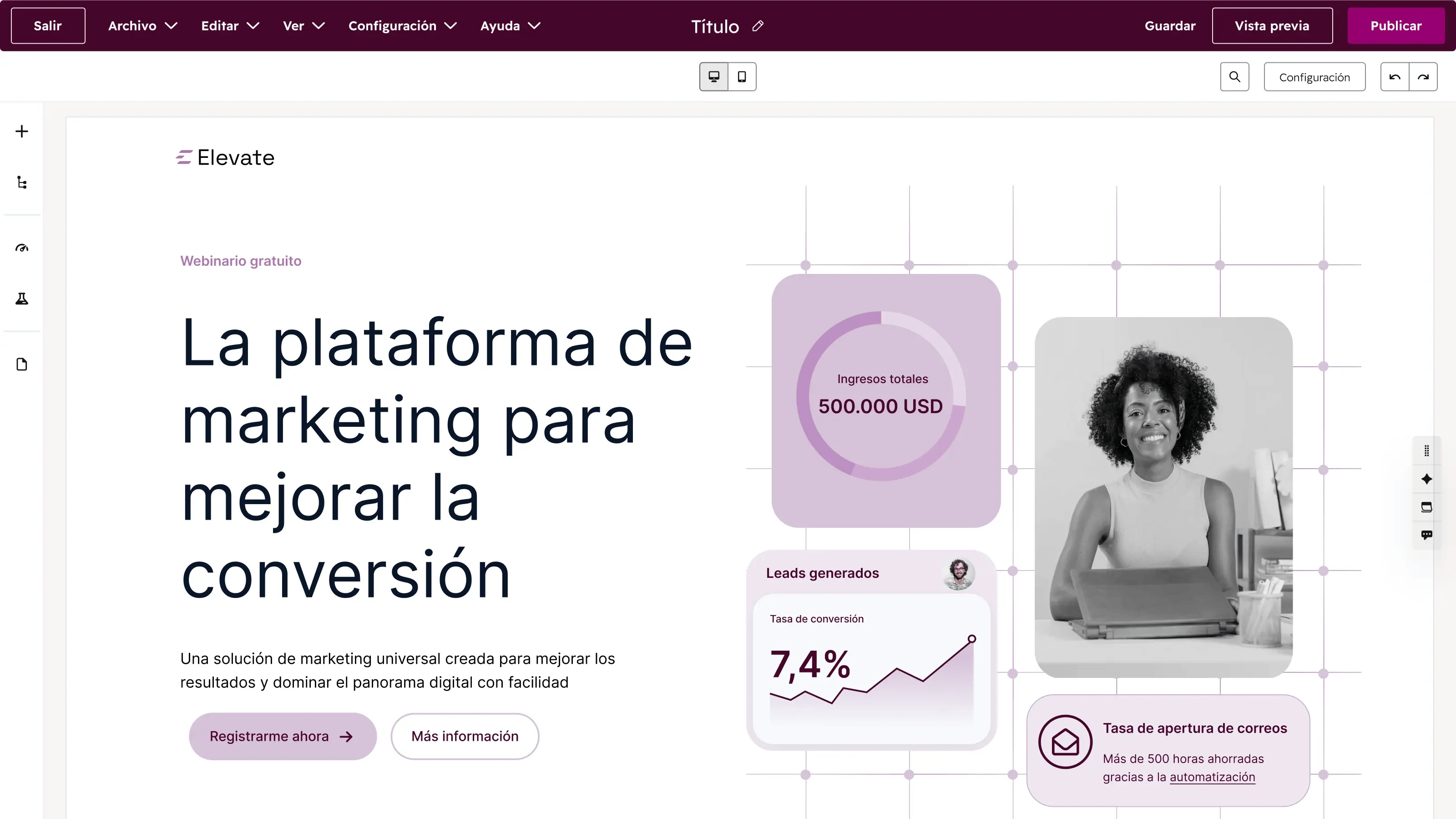 Content Hub - Creador de landing pages