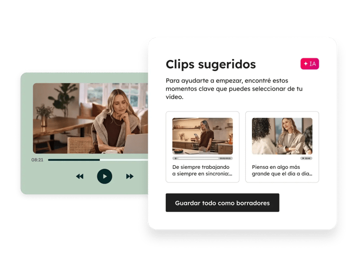 Generador de clips con IA de Content Hub