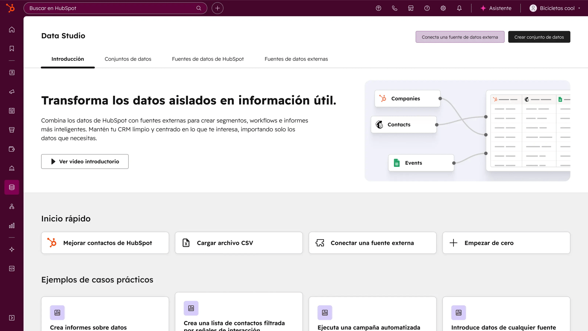 Imagen de Data Studio de HubSpot