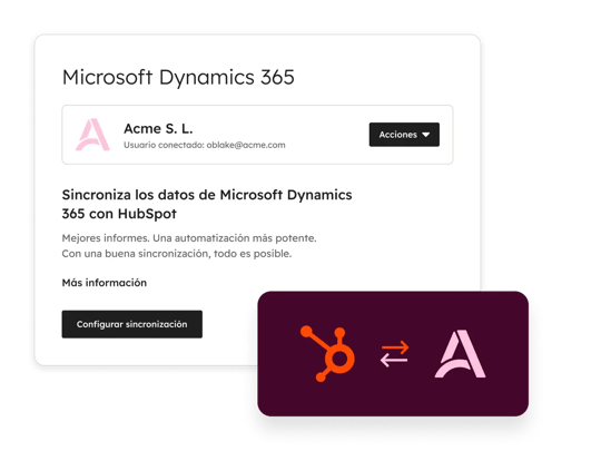 Imagen de integración con Microsoft Dynamics
