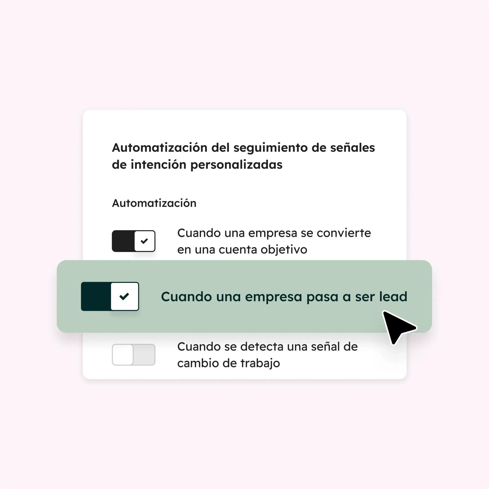 Interfaz de usuario simplificada del agente de datos que muestra el seguimiento de señales