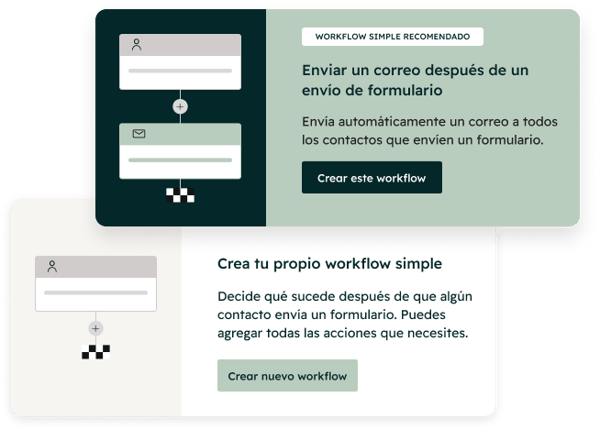 Herramienta de formularios de HubSpot con configuración de correos de seguimiento de formularios