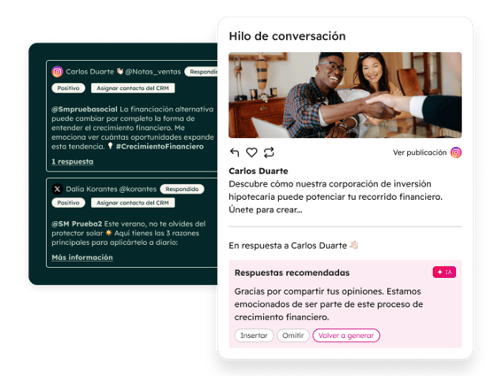 Publicación en redes sociales programada con el software de HubSpot