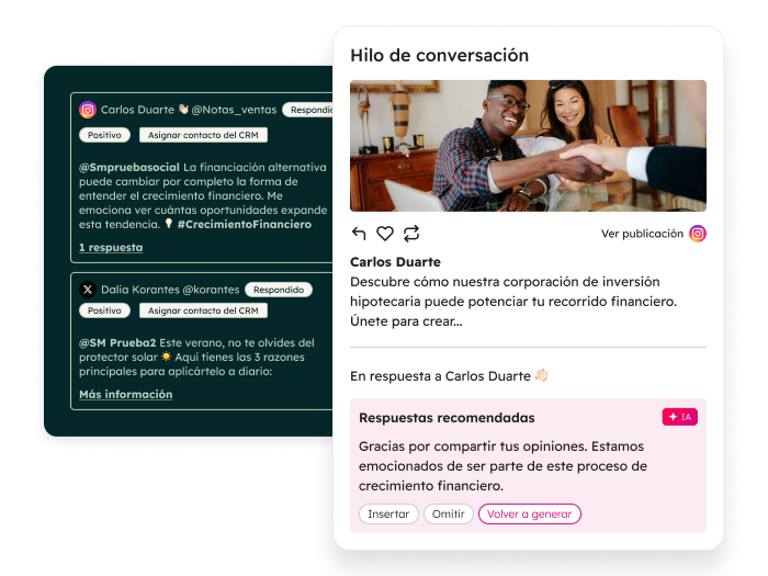Publicación en redes sociales programada con el software de HubSpot