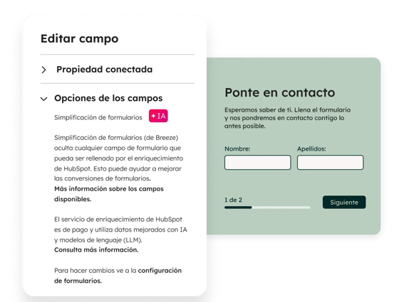 Simplificación de formularios