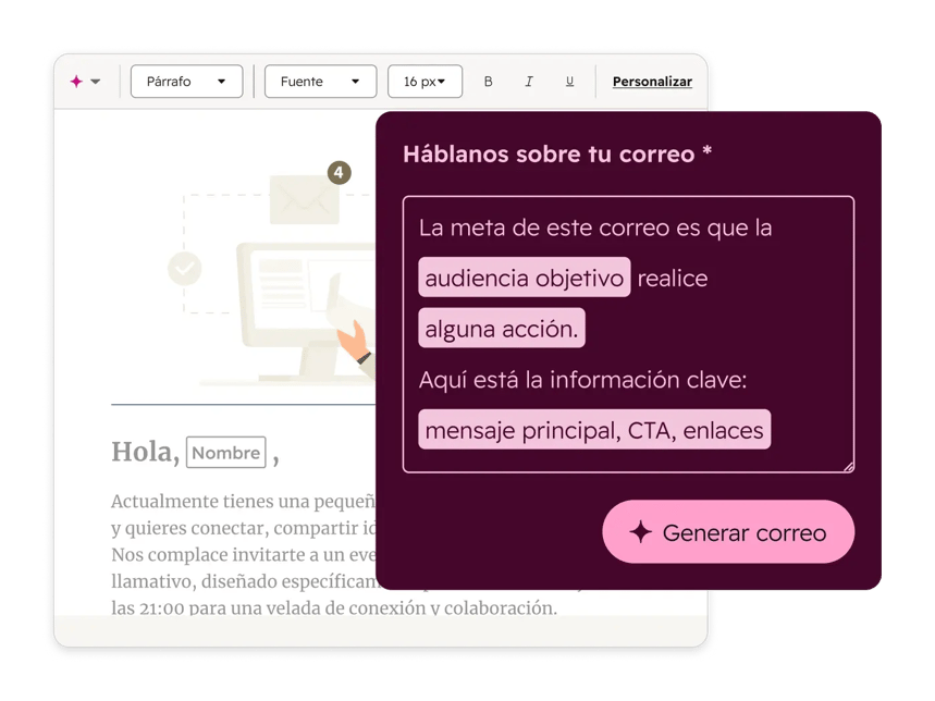 Marketing Hub - Generate Email With Prompt_es