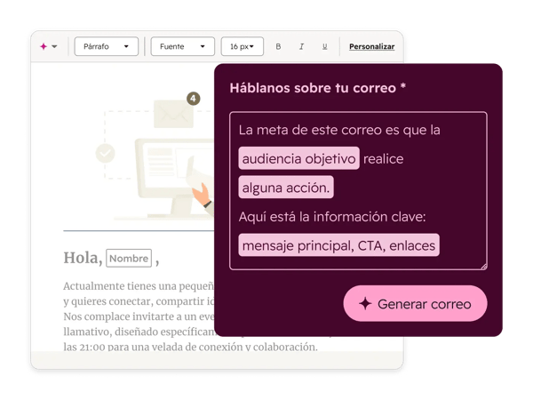 Generate emails con IA