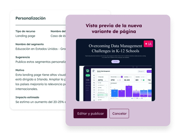 Marketing Hub - Personalization Agent Suggestions_es
