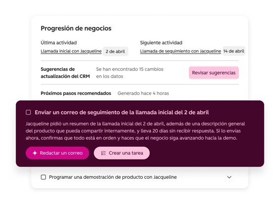 Imagen de interacciones del negocio y avisos