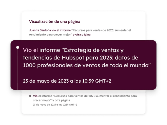 Consulta qué páginas ven los prospectos para adaptar los puntos de contacto de tu estrategia.