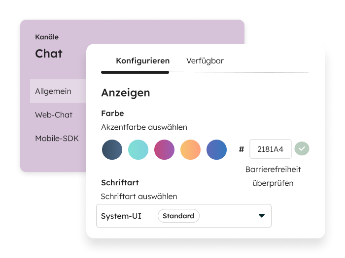 Configuración de la bandeja de entrada y chat