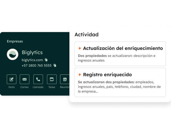Smart CRM - Reenriquecimiento del registro de empresa