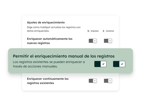 Imagen de permisos de enriquecimiento manual
