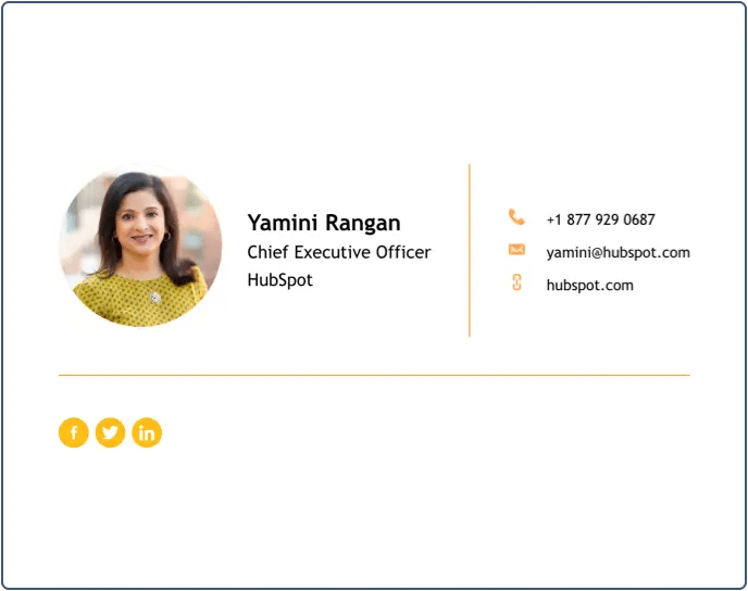 Diseños de firmas de correo: Yamini Rangan