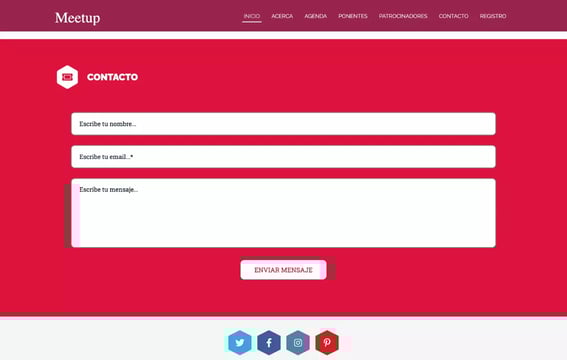 ejemplo de formulario de registro de eventos