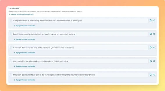 Generador de esquemas para blogs