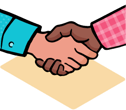 ilustración de un saludo de mano
