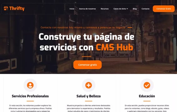 plantilla web thrifty