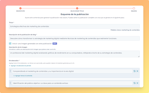esquema de la publicacion