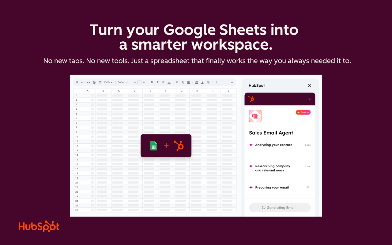 Hubspot para Google sheets