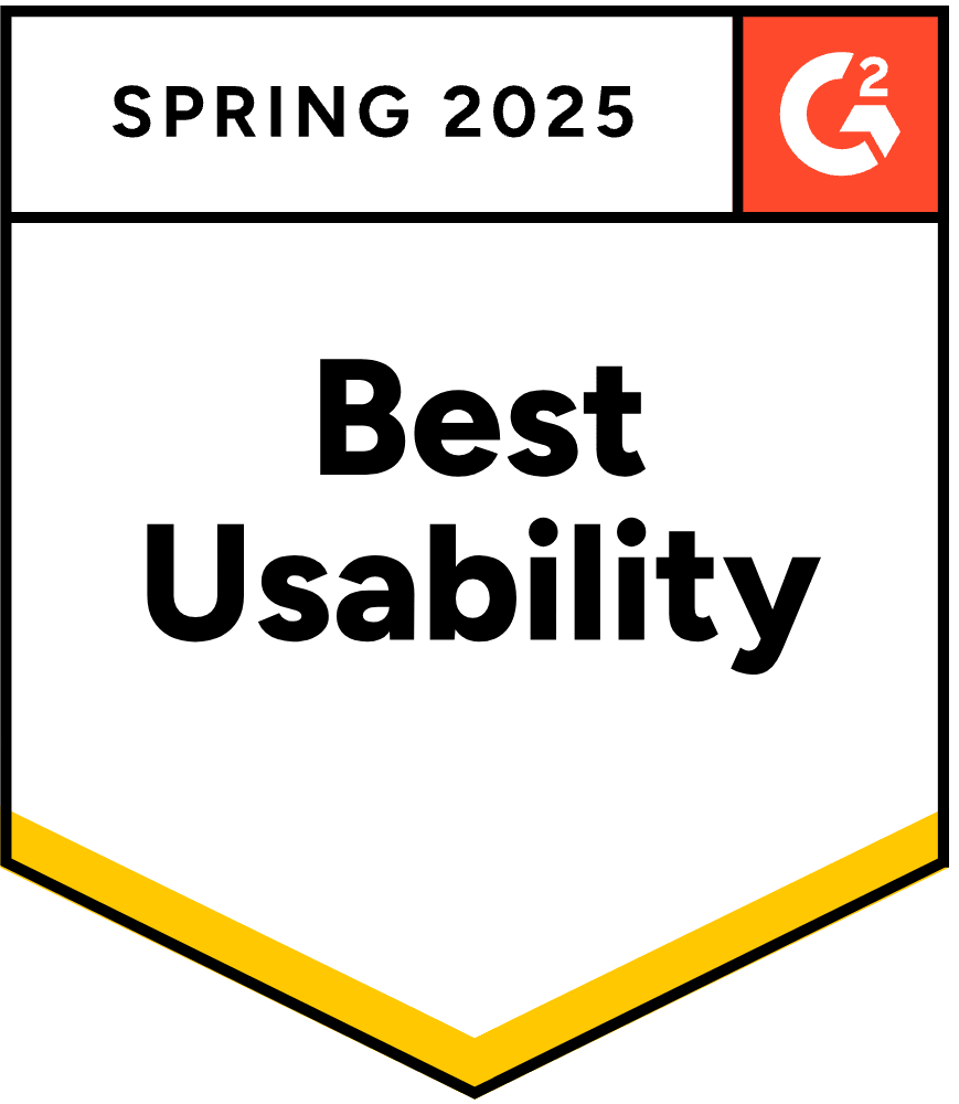 Reconocimiento de G2 a la mejor usabilidad, invierno 2023