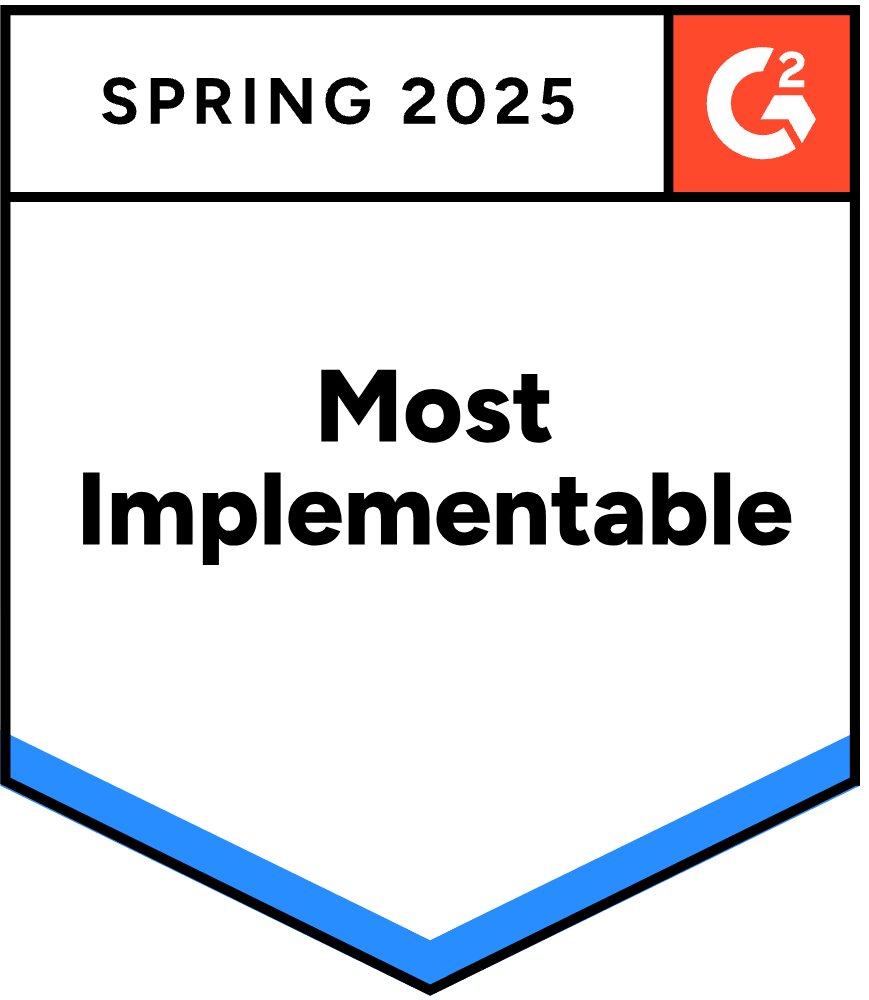 Reconocimiento de G2 a la mejor implementabilidad, invierno 2023