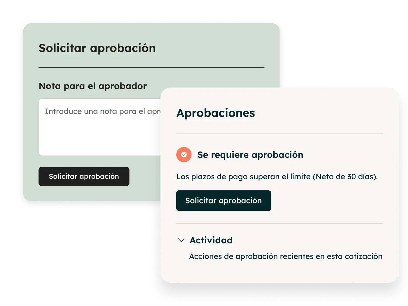 Interfaz del software para cotizaciones de HubSpot, en la que se ven las opciones para asociar una cotización con un negocio