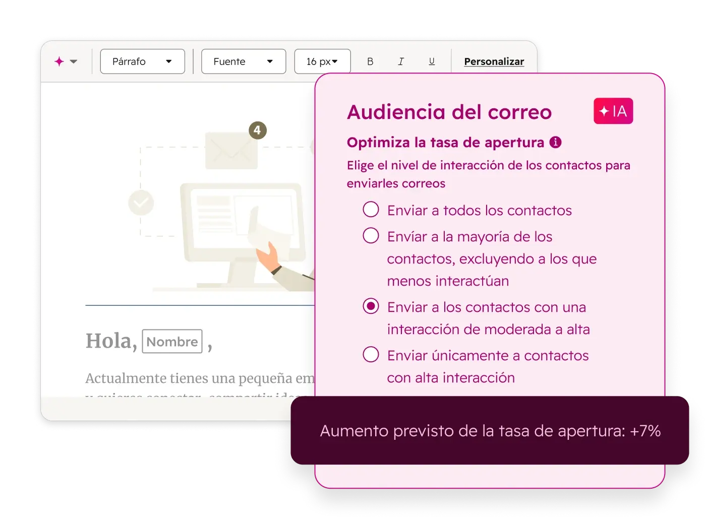 Audiencias de email
