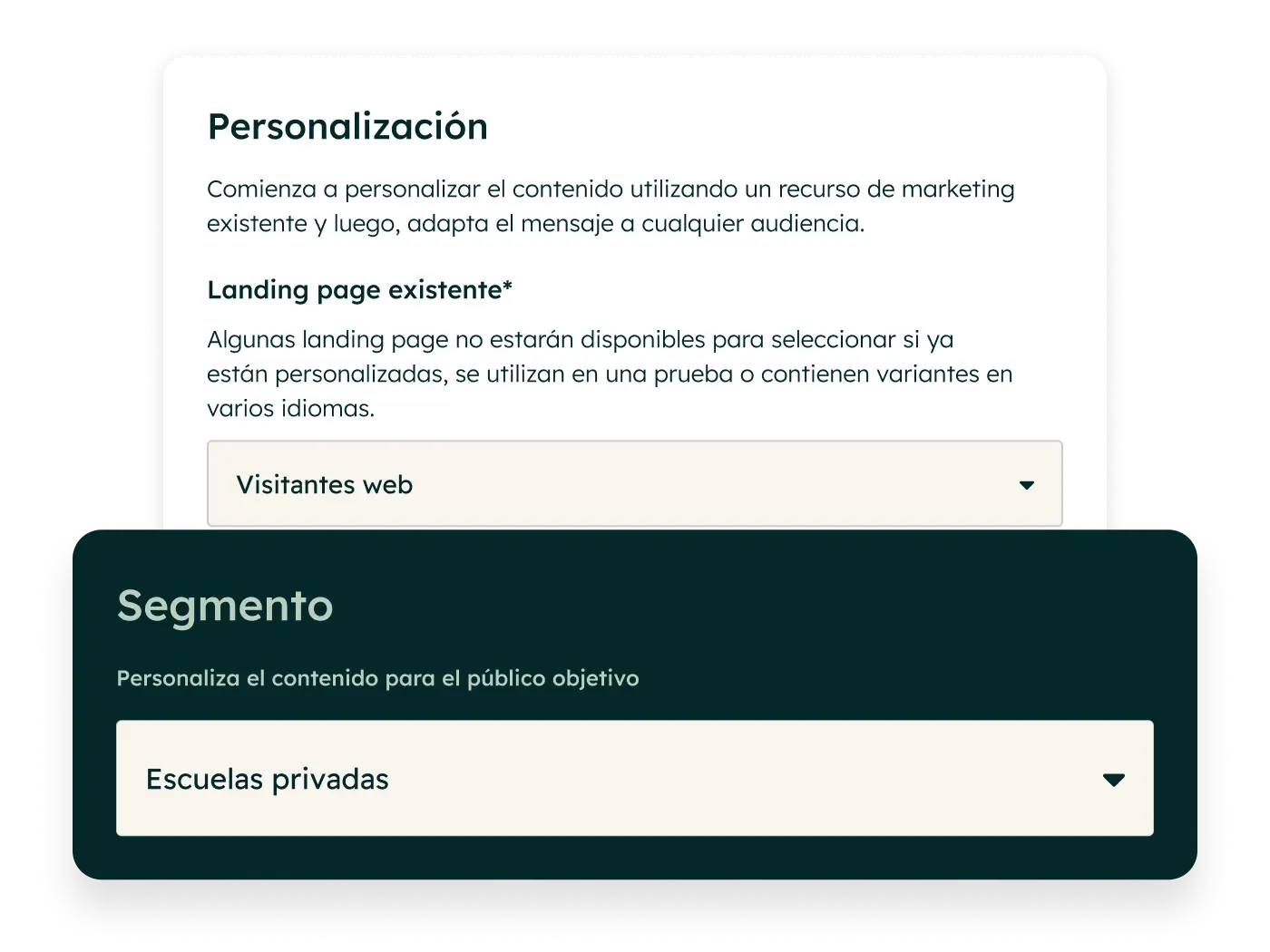 Interfaz del panel de analíticas de recorridos personalizados.